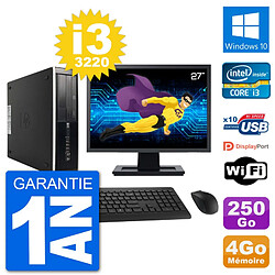 PC HP Compaq Pro 6300 SFF Ecran 27" i3-3220 RAM 4Go Disque 250Go Windows 10 Wifi · Occasion 