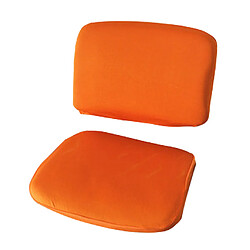 1 Set Housses de chaise de bureau extensible design ordinateur de bureau couverture orange