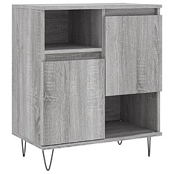 Maison Chic Ensemble de 2 Buffets,commode,console pour rangement sonoma gris bois d'ingénierie -MN48430 pas cher