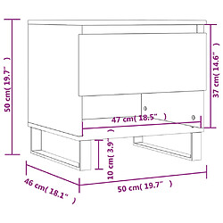 vidaXL Tables basses 2 pcs blanc brillant 50x46x50cm bois d'ingénierie pas cher