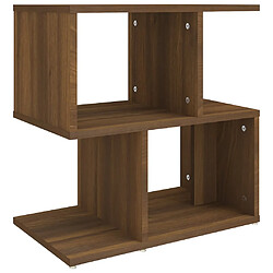 vidaXL Table de chevet Chêne marron 50x30x51,5 cm Bois d'ingénierie