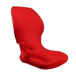 Housse de chaise d'ordinateur pivotant élastique housse de siège de bureau à domicile protecteur rouge