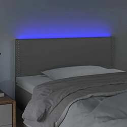 Avis Maison Chic Tête de lit scandinave à LED,meuble de chambre Gris 100x5x78/88 cm Similicuir -MN26339