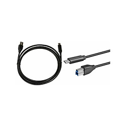 LogiLink Câble USB 3.2, USB-C - USB-B mâle, 1,0 m, noir ()