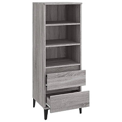 Avis vidaXL Buffet haut Sonoma gris 40x36x110 cm Bois d'ingénierie