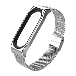 Wewoo Bracelet en métal Mijobs pour Xiaomi Mi Band 3 Bracelets en acier inoxydable de style boucle à vis sans fin Remplacer les accessoires, hôte non inclus (Argent) 