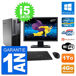 PC Lenovo M82 SFF Ecran 27" Intel i5-3470 RAM 4Go Disque Dur 1To Windows 10 Wifi · Occasion 