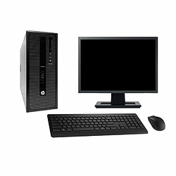 PC Tour HP 800 G1 Ecran 19" Intel i3-4130 RAM 32Go Disque 250Go Windows 10 Wifi - Occasion