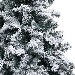 Avis vidaXL Sapin de Noël artificiel avec neige floquée vert 210 cm PVC