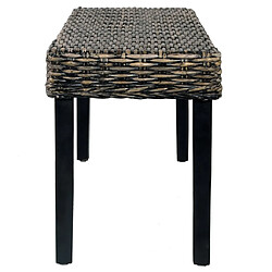 Avis Decoshop26 Banc en rotin kubu naturel et manguier massif 110 cm noir BAN02010