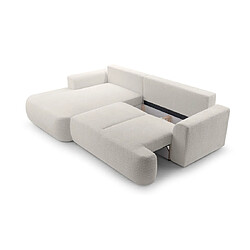 Avis Bestmobilier Candela - canapé d'angle gauche 4 places - convertible avec coffre - en tissu bouclette