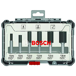 Bosch Set de fraises droites 6/8/10/12/16/20 mm, Queue de 6 mm, 6 pcs. ( 2607017465 )