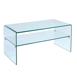 Vente-Unique Ensemble Table basse + Meuble TV - Verre trempé - Séjour design STILEOS pas cher