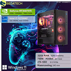 Sedatech PC Gamer Pro • Intel i7-12700KF • RTX4070Ti • 32Go DDR5 • 2To SSD M.2 • Windows 11