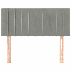 Avis Maison Chic Tête de lit moderne pour chambre - Décoration de lit Gris clair 90x5x78/88 cm Velours -MN60075