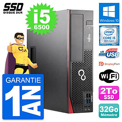 PC Fujitsu Esprimo D556 DT Intel Core i5-6500 RAM 32Go SSD 2To Windows 10 Wifi - Occasion