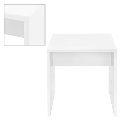 Acheter ML DESIGN MODERN LIVING Tabouret de maquillage siège en bois MDF blanc pour table coiffeuse 40x36x41cm