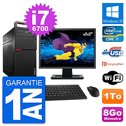 PC Tour Lenovo M700 Ecran 22" Intel i7-6700 RAM 8Go Disque 1To Windows 10 Wifi - Occasion