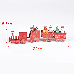 Acheter Lot De 4 Décorations De Train De Noël En Bois Mini Train Enfants Cadeaux Jouets Pour Fête Rouge