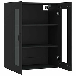 Maison Chic Armoire murale suspendue,Meuble de Rangement pour salon,cuisine Noir 69,5x34x90 cm -MN35028 pas cher