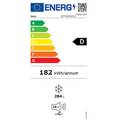 Congélateur coffre 129cm 284l - HSM27050 - BEKO