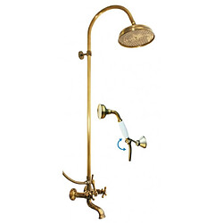 Colonne de douche MORAVA en laiton bronze avec douchette 108 cm