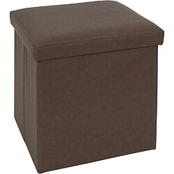 The Home Deco Factory Pouf coffre pliable en PU Jill. Pouf coffre pliable en PU Jill