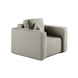 Bestmobilier Topaze - fauteuil - en tissu bouclette