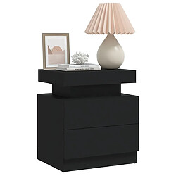 Avis Maison Chic Table de chevet,Table de nuit,Table d'appoint pour salon Noir 45x35x52 cm Aggloméré -MN63185