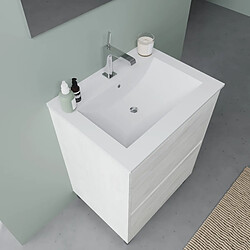 Kiamami Valentina MEUBLE DE SALLE DE BAINS À POSER 60 CM BLANC AVEC LAVABO | LAGUNA