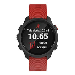 Wewoo Bracelet pour montre connectée Smartwatch avec en silicone Garmin Forerunner 245 rouge