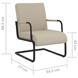 vidaXL Chaise cantilever Gris clair Similicuir pas cher