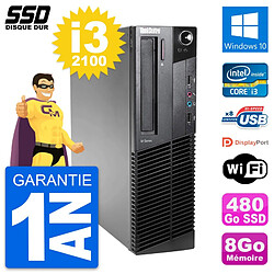 PC Lenovo ThinkCentre M82 SFF Intel i3-2100 RAM 8Go SSD 480Go Windows 10 Wifi · Occasion 