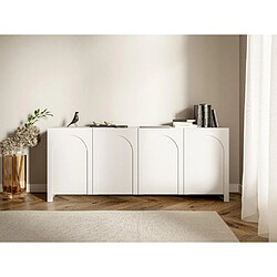 Vente-Unique Buffet avec 4 portes en MDF - Blanc - DELANYA 