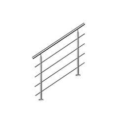 Bcelec Bc-elec - AHM1004 Main courante d'escalier 100cm, balcon, balustrade, garde-corps en inox avec 4 barres transversales, install. à plat ou inclinée