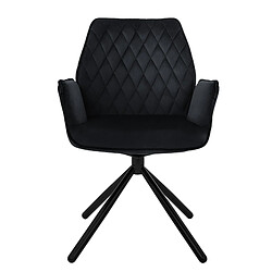 ML-Design Lot de 2 chaises pivotantes Chaise de salle à manger Fauteuil pivotant 180° Velours Chaise de salon