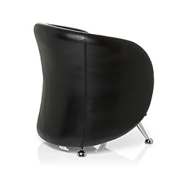 Acheter Fauteuil lounge / fauteuil club ST. LUCIA en similicuir noir hjh OFFICE