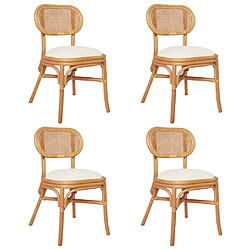 Maison Chic Lot de 4 Chaises à manger,Chaise pour cuisine Lin -MN29786