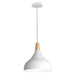 Stoex Lampe À Suspension Moderne Nordique Plafonnier D'Intérieur Lustre Minimaliste Abat-Jour en Métal, Blanc Pour Chambre À Coucher, Cuisine, E27