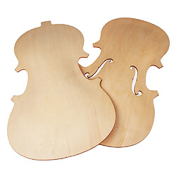 2 pièces de violon avant plaque arrière Solidwood violon non fini DIY pièces 1-8