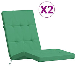 Maison Chic Lot de 2 Coussins Confort,Coussins de chaise longue vert tissu oxford -GKD78096