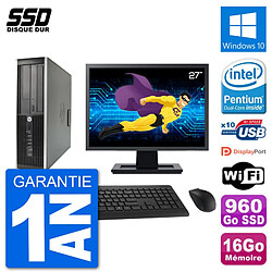 PC HP Compaq 6200 Pro SFF Ecran 27" G630 RAM 16Go SSD 960Go Windows 10 Wifi · Occasion 