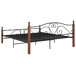 Acheter vidaXL Cadre de lit sans matelas noir métal 200x200 cm