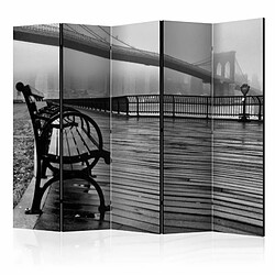 Paris Prix Paravent 5 Volets A Foggy Day on the Brooklyn Bridge 172x225cm