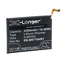 vhbw Batterie remplacement pour Samsung EB-BN770ABY pour smartphone (4300mAh, 3,85V, Li-polymère) 