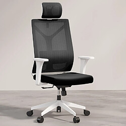 ICONIK INTERIOR Chaise de bureau ergonomique avec roulettes et accoudoirs - Ergal Noir