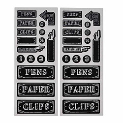 Paris Prix Stickers Ardoise Bureau 10x25cm Noir 