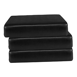 Housses de coussin de siège de canapé 3pcs Housse de Coussin Siège de Canapé Imperméable Cuir PU