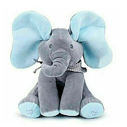 Universal Singing Elephant Plush Toy(Blue) pas cher