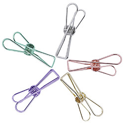 Pinces de Reliure Acier Bulldog Clips Multicolore pas cher